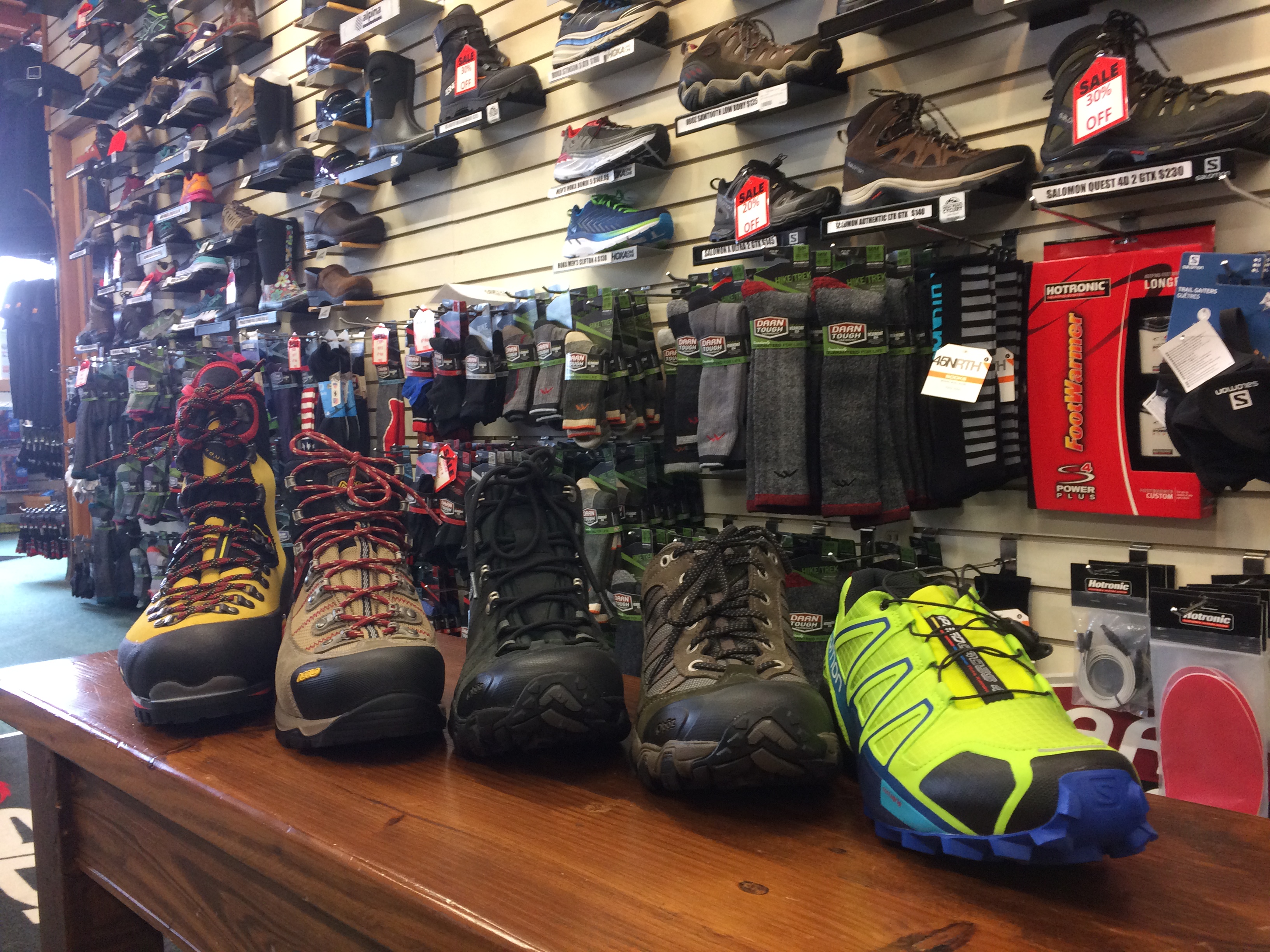 hiking boots store